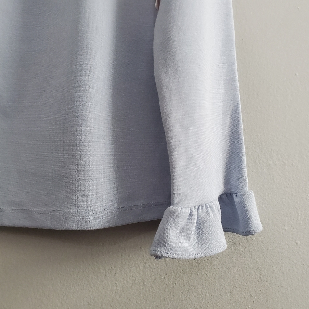 Rachel Parcell Light Blue Ruffle Top - Picture 5 of 11